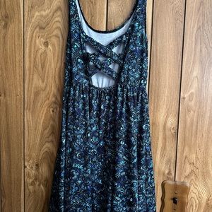 medium Hot Topic Day of the Dead Skull Skater Dress with Crossed Back